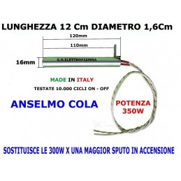 CANDELETTA ACCENSIONE STUFA PELLET RESISTENZA D 9.9 X 155 300W NORDICA  (04052)
