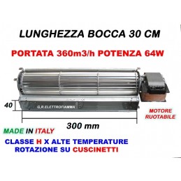 Ventilatore Tangenziale D.65 L.370 mm per Stufe a pellet Ravelli, Karmek  One, Nordica, Edilkamin (modelli in descrizione) - Acquista Ora