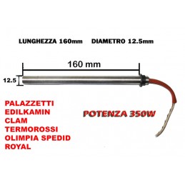 Candeletta Accensione Resistenza 300W Raccordo 3/8 Stufa Pellet, 9,9X160mm