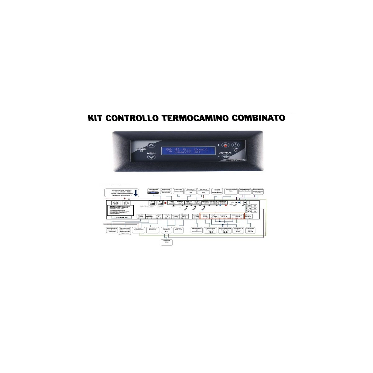 Centralina elettronica AIR RLX per il controllo di termocamini ad